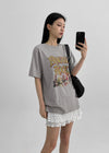 Preggle Loose Fit Printed Short Sleeve Tee