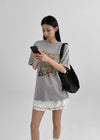 Preggle Loose Fit Printed Short Sleeve Tee