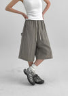 Puell Nylon Buckle Bermuda Banding Pants