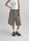 Puell Nylon Buckle Bermuda Banding Pants