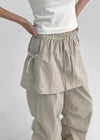 Pnil Nylon Two Way Skirt Pants