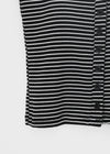Luvpo Button Stripe Crop Halter Sleeveless Top (Built-in Bra)