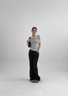 Tieq Layered Drape Sleeveless Short Sleeve Tee