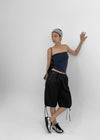 Funel Stripe Slim Tube Top (Built-in Cap)