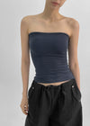 Funel Stripe Slim Tube Top (Built-in Cap)