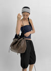Funel Stripe Slim Tube Top (Built-in Cap)