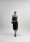 Funel Stripe Slim Tube Top (Built-in Cap)