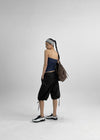 Funel Stripe Slim Tube Top (Built-in Cap)