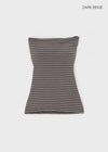 Funel Stripe Slim Tube Top (Built-in Cap)