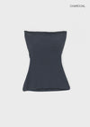 Funel Stripe Slim Tube Top (Built-in Cap)