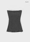 Funel Stripe Slim Tube Top (Built-in Cap)