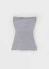 Funel Stripe Slim Tube Top (Built-in Cap)