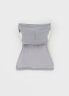 Funel Stripe Slim Tube Top (Built-in Cap)