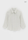 Hag Seersucker 3/4 Sleeve Check Shirt