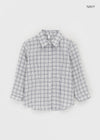 Hag Seersucker 3/4 Sleeve Check Shirt