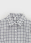Hag Seersucker 3/4 Sleeve Check Shirt