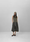 Mania Ribbon Backless Hooded Sleeveless Top