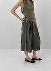 Mania Ribbon Backless Hooded Sleeveless Top