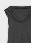 Mania Ribbon Backless Hooded Sleeveless Top