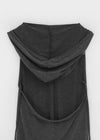 Mania Ribbon Backless Hooded Sleeveless Top