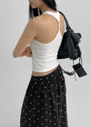 Thezel Back Point Halter Crop Top (Built-in Bra)