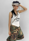 Cadello Contrast Knit Sleeveless Top