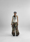 Cadello Contrast Knit Sleeveless Top