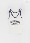 Cadello Contrast Knit Sleeveless Top