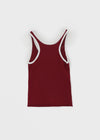 Cadello Contrast Knit Sleeveless Top