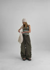 (UNISEX) Fulz Back Banding Nylon Two-way Banding Pants