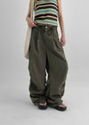 (UNISEX) Fulz Back Banding Nylon Two-way Banding Pants