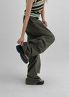 (UNISEX) Fulz Back Banding Nylon Two-way Banding Pants