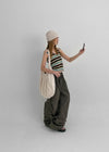 (UNISEX) Fulz Back Banding Nylon Two-way Banding Pants