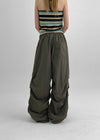 (UNISEX) Fulz Back Banding Nylon Two-way Banding Pants
