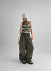 (UNISEX) Fulz Back Banding Nylon Two-way Banding Pants