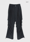 (UNISEX) Fulz Back Banding Nylon Two-way Banding Pants