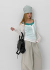 Dream Summer See-through Button Long Sleeve T-shirt