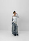 Mottin See-through Round Net Knit (30% Linen)