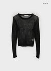 Mottin See-through Round Net Knit (30% Linen)