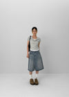 Horemt Washed Bermuda Denim Pants