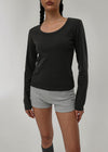 [B-BASIC] Standard U-neck long-sleeved shirt (2 SIZE)