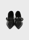 Kempton Buckle Leather Flat Shoes