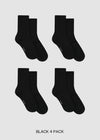 [B-BASIC] Ribbed Middle Socks 4 Pack