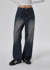 Coldham gewaschene weite Denim-Hose