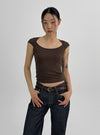 Ikose Dot Cap-Sleeve Tee