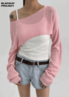 [MADE] Blonny Crop Layered Knit