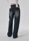 Coldham gewaschene weite Denim-Hose