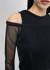 [MADE] Glossy Off-Shoulder Knit