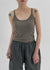 Pest Crop Ribbed Sleeveless (Built-in Cap)