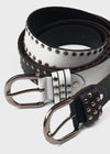 Ceinture en cuir cloutée